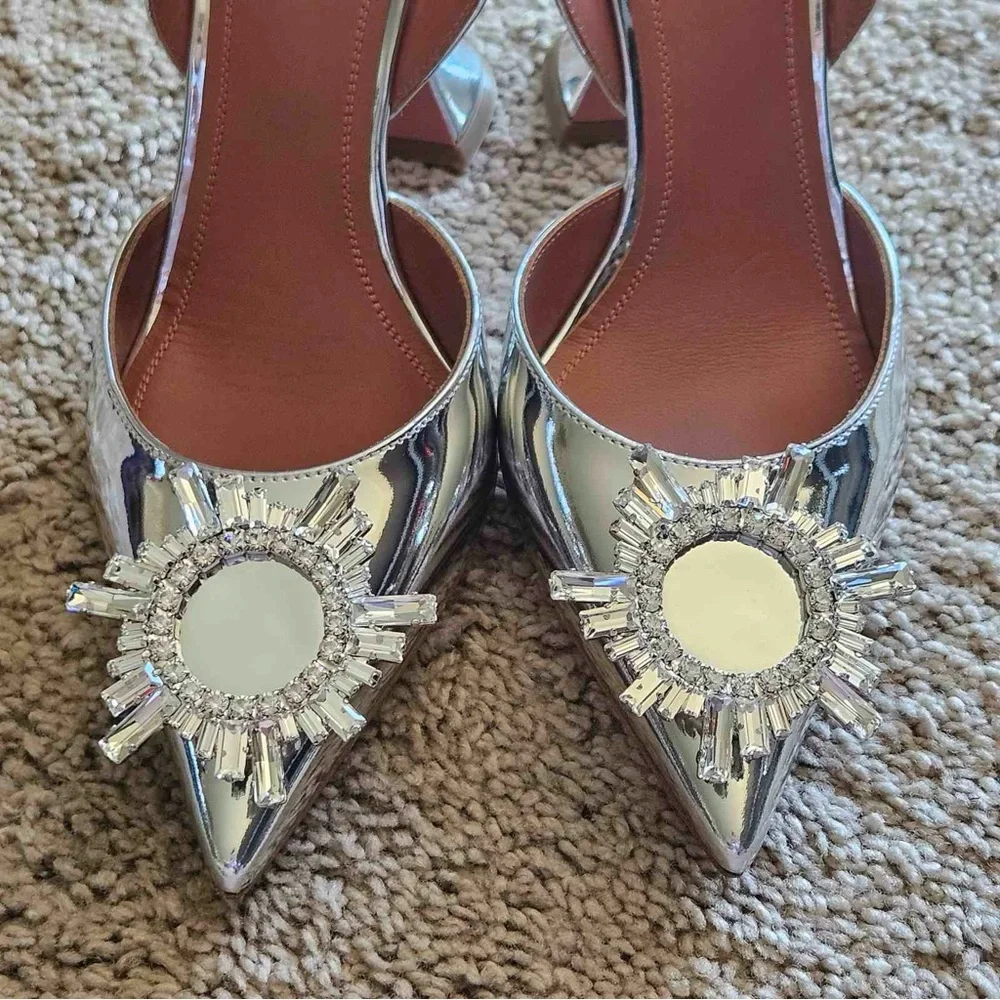 COPY - Amina Muaddi Begum Pointed Toe Slingback Pump - Picture 6 of 14